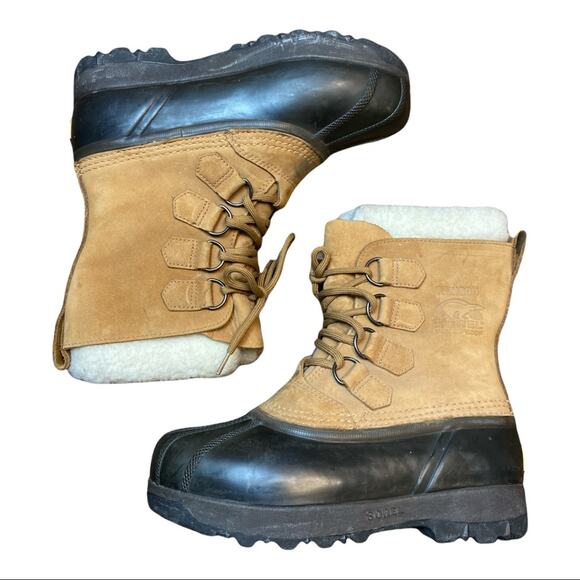 Sorel Caribou II Leather Rubber Winter Snow Boot Womens 6 - Picture 1 of 7
